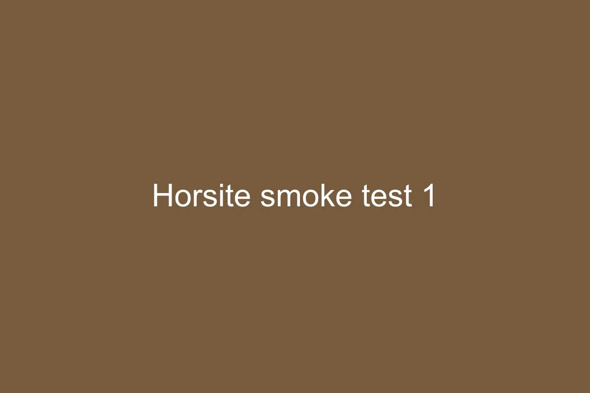 Smoke test horse